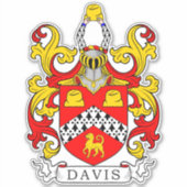 Davis Family Crest Sticker (Voorkant)