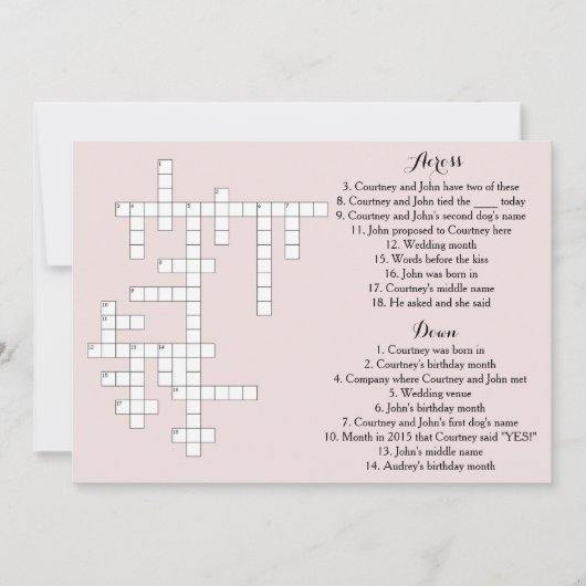 Davis + Harper Menu Kaart (Voorkant)