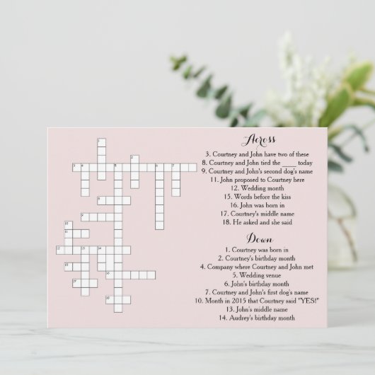 Davis + Harper Menu Kaart (Staand voorkant)