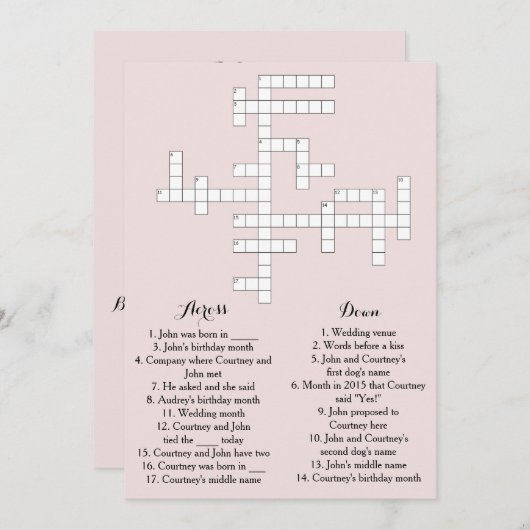 Davis + Harper Menu Kaart (Voorkant / Achterkant)