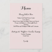 Davis- + Harper-menukaart Menu (Achterkant)