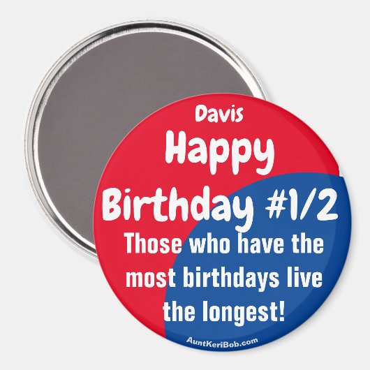 Davis Joyeux Anniversaire #1/2 Magnet (Recto/Verso)