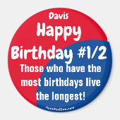 Davis Joyeux Anniversaire #1/2 Magnet (Devant)