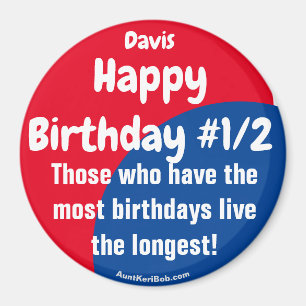 Davis Joyeux Anniversaire #1/2 Magnet