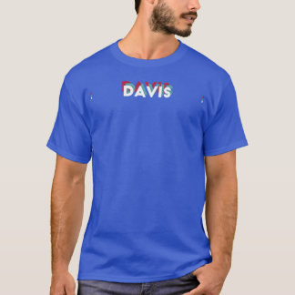 Davis Naam Grappige Naam Davis 80s thema T-shirt