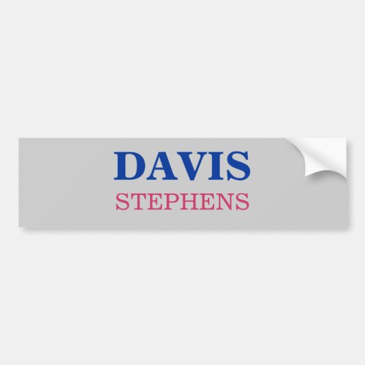 DAVIS, STEPHENS BUMPERSTICKER (Voorkant)