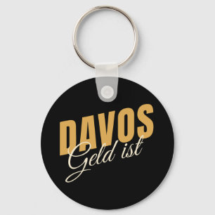 Davos Geld ist Schweiz Ski Resort Satire Sleutelhanger
