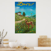 Davos, Parsenn, Zwitserland, Ski Poster (Keuken)