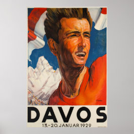 Davos, Parsenn, Zwitserland, Ski Poster