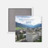 Davos Suisse Fridge Magnets Changer d'année (Recto/Verso)