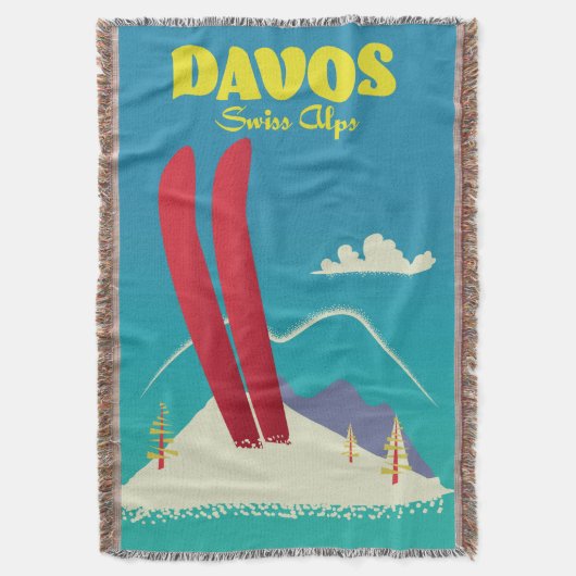 Davos Swiss Alps Deken (Voorkant Verticaal)