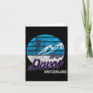 Davos Swiss Alps Zwitserland Ski Resort Snowboardi Kaart