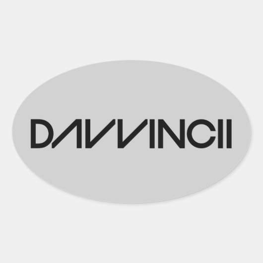 Davvincii Ovale Sticker (Voorkant)