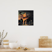 Davy Crocket "Allez-y..." Affiche de citation de l (Cuisine)