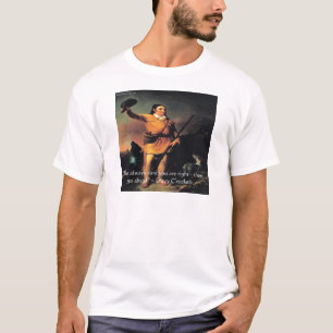 Davy Crocket "Ga Vooruit" Wijsheid Quote T-shirt