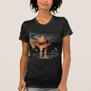 Davy Crocket "Ga Vooruit" Wijsheid Quote T-shirt