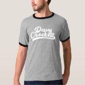 Davy Crockett 1786 - 1836 White Typography T-shirt (Voorkant)