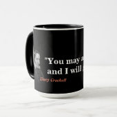 Davy Crockett Citation Sur L'Enfer Et Le Texas Mug (Devant gauche)