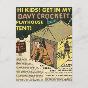 Davy Crockett Playhouse Tent Briefkaart