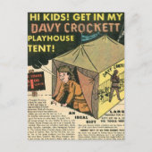 Davy Crockett Playhouse Tent Briefkaart (Voorkant)