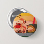 Davy Crockett!! Ronde Button 5,7 Cm (Voorkant /achterkant)