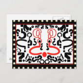 Dawgie in het raam briefkaart (Voorkant / Achterkant)