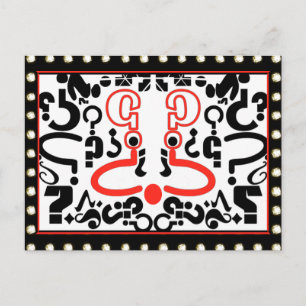 Dawgie in het raam briefkaart