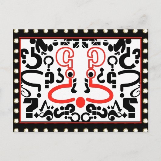 Dawgie in het raam briefkaart (Voorkant)