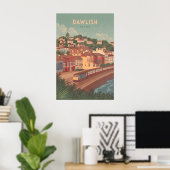 Dawlish Devon Affiche de voyage au bord de la mer (Bureau à domicile)