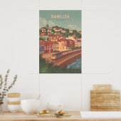 Dawlish Devon Affiche de voyage au bord de la mer (Cuisine)
