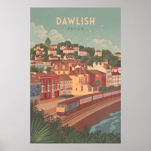 Dawlish Devon Kust Reisposter Poster (Voorkant)