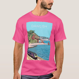 Dawlish Retro  Stijl Reizen Poster Canvas P T-shirt