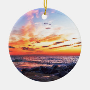 Dawn at 120th Street in Ocean City Maryland Keramisch Ornament