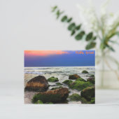 Dawn at Zee nabij Haifa, Israel Briefkaart (Staand voorkant)