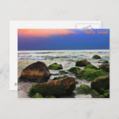 Dawn at Zee nabij Haifa, Israel Briefkaart (Voorkant / Achterkant)