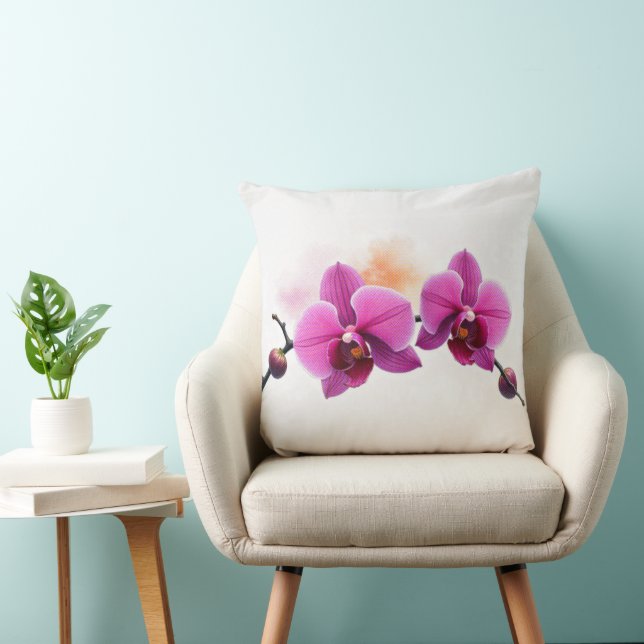 Dawn Bloom Orchid Kussen (Stoel)