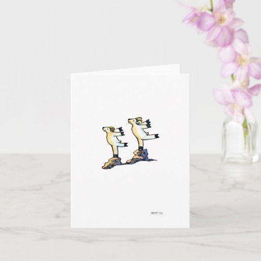 "Dawn Dance", blanco wenskaart Kaart (Orchidee)