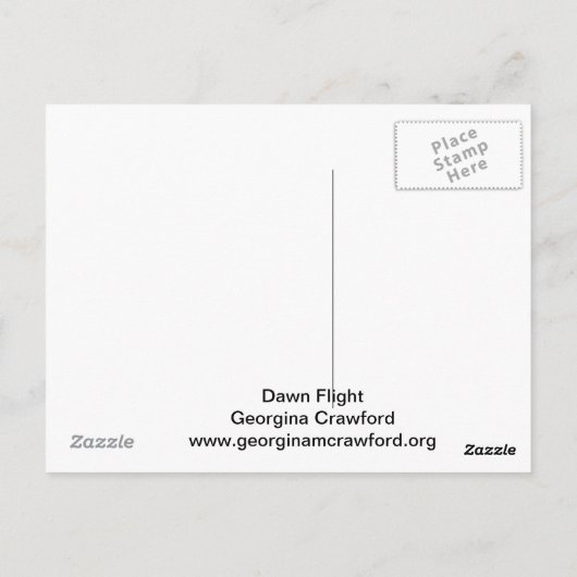 Dawn Flight Abstract briefkaart (Achterkant)