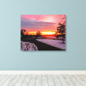 DAWN IN WINTER CANVAS AFDRUK (Insitu (Houten vloer))