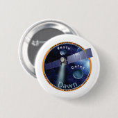 Dawn Mission Patch  Ronde Button 5,7 Cm (Voorkant /achterkant)