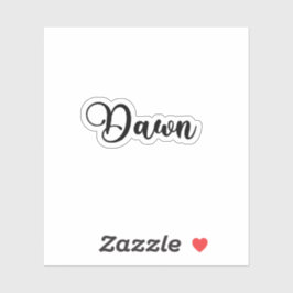 Dawn Name - Handgeschreven kalligrafie Sticker