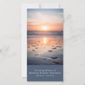 Dawn Ocean Photo Prayer Memorial Bladwijzer (Voorkant)