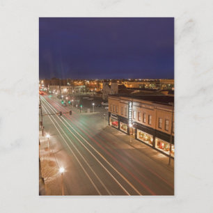 Dawn on Main Street of Bismarck, North Dakota Briefkaart