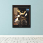 Dawn Snowy Egrets Wrapped Canvas (Insitu (Houten vloer))