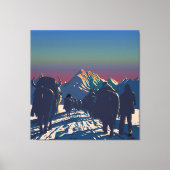 Dawn Yak Caravan Everest Collectible Artwork Canvas Afdruk (Voorkant)