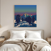Dawn Yak Caravan Everest Collectible Artwork Canvas Afdruk