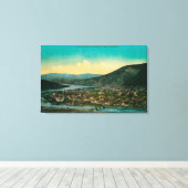 Dawson, Alaska Yukon Territory Town Uitzicht Canvas Afdruk (Insitu (Houten vloer))