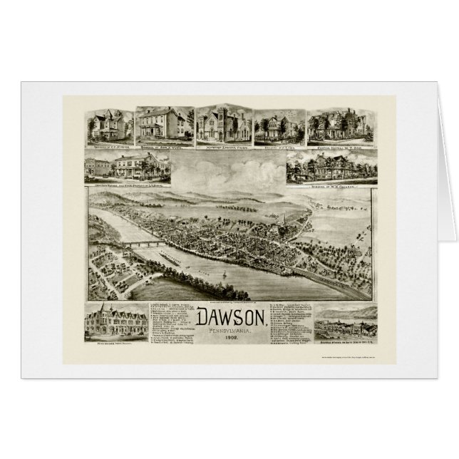 Dawson, carte panoramique de PA - 1902 (Devant horizontal)