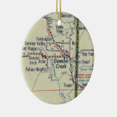 Dawson Creek BC kaart Keramisch Ornament (Rechts)