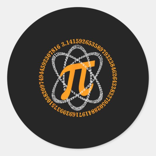 Day 3,14 Number Symbol Math Science Gift  Ronde Sticker (Voorkant)